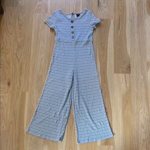 Art Class  Striped Short Sleeve Jumpsuit Girls Size 7/8